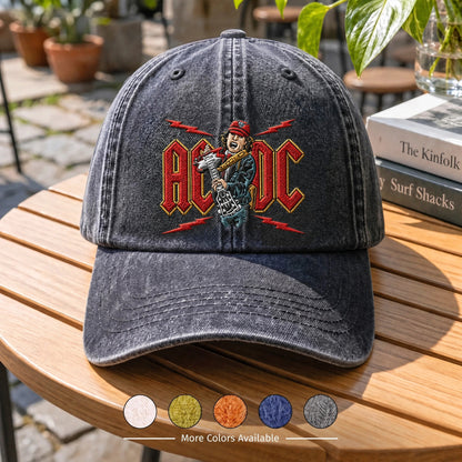 ACD Lightning Guitar Rock Distressed Cap