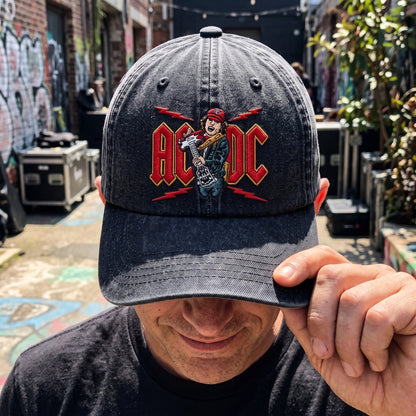 ACD Lightning Guitar Rock Distressed Cap
