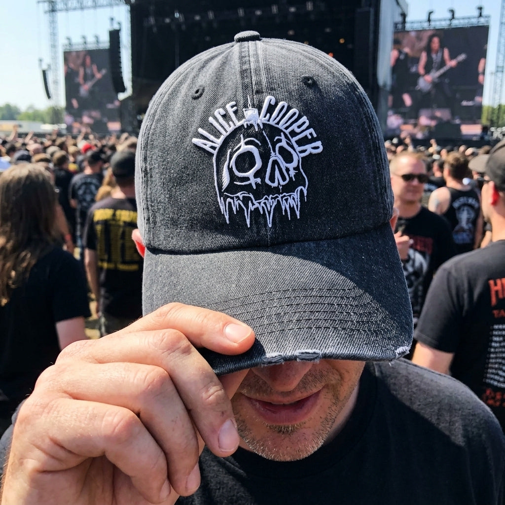 ACO Skull Graphic Denim Cap