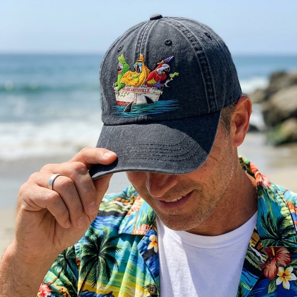 JBU Island Parrot Escape Denim Cap