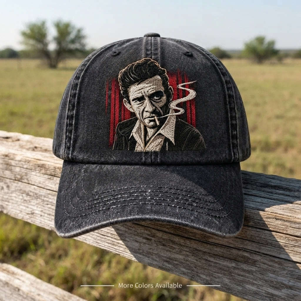 JCA Smoking Red Stripes Denim Cap