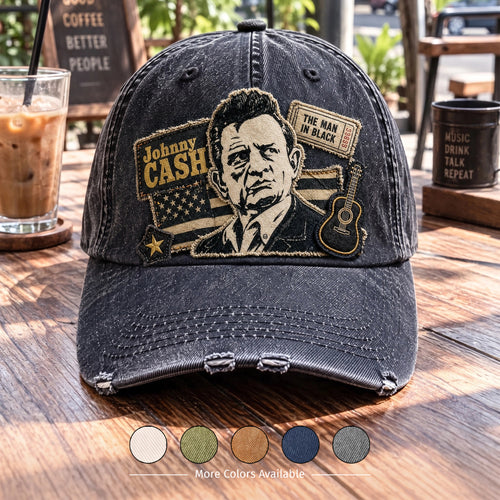 JCA American Flag Guitar Denim Cap