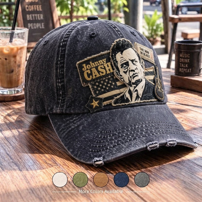 JCA American Flag Guitar Denim Cap