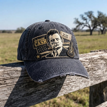 JCA American Flag Guitar Denim Cap