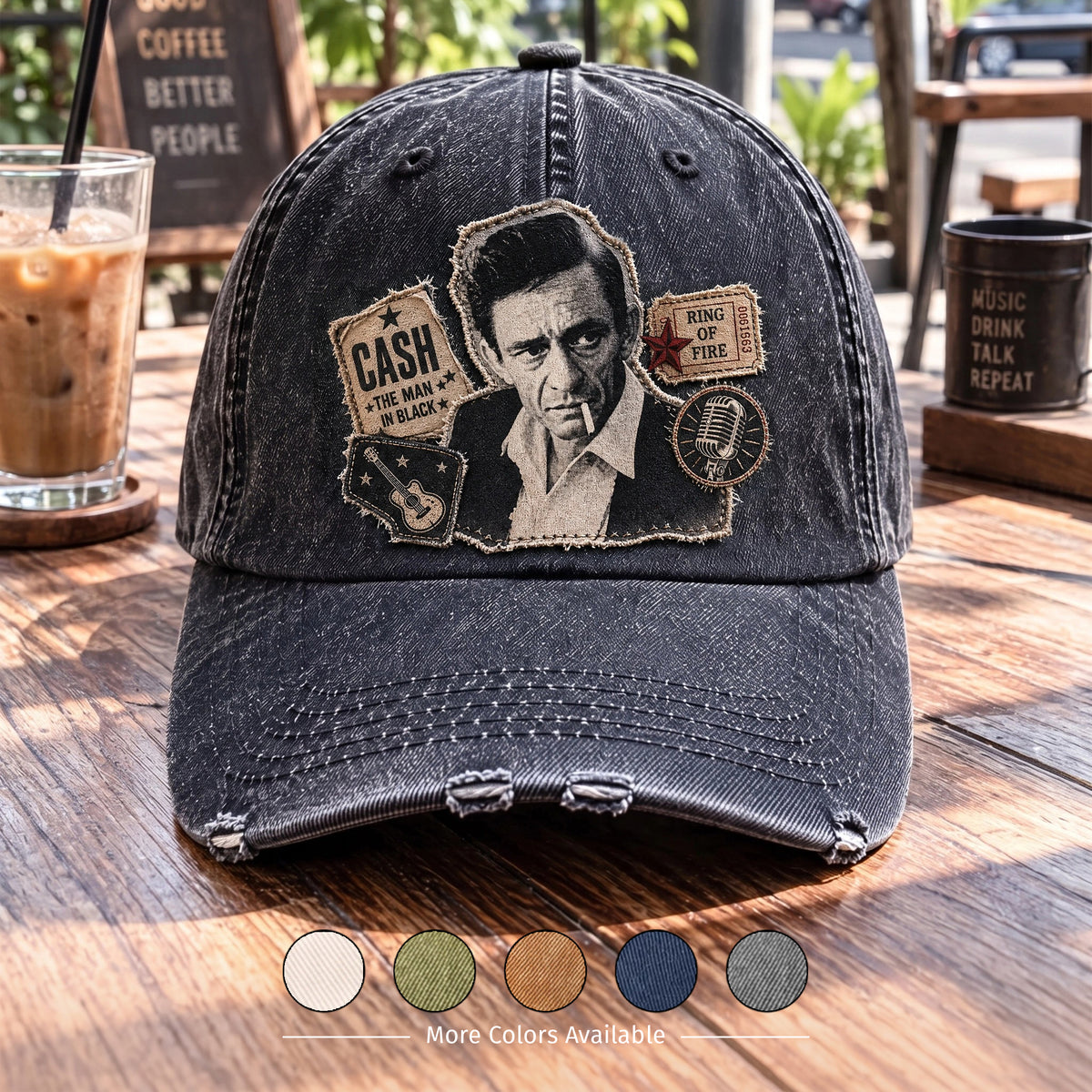 JCA Ring Of Fire Patch Denim Cap