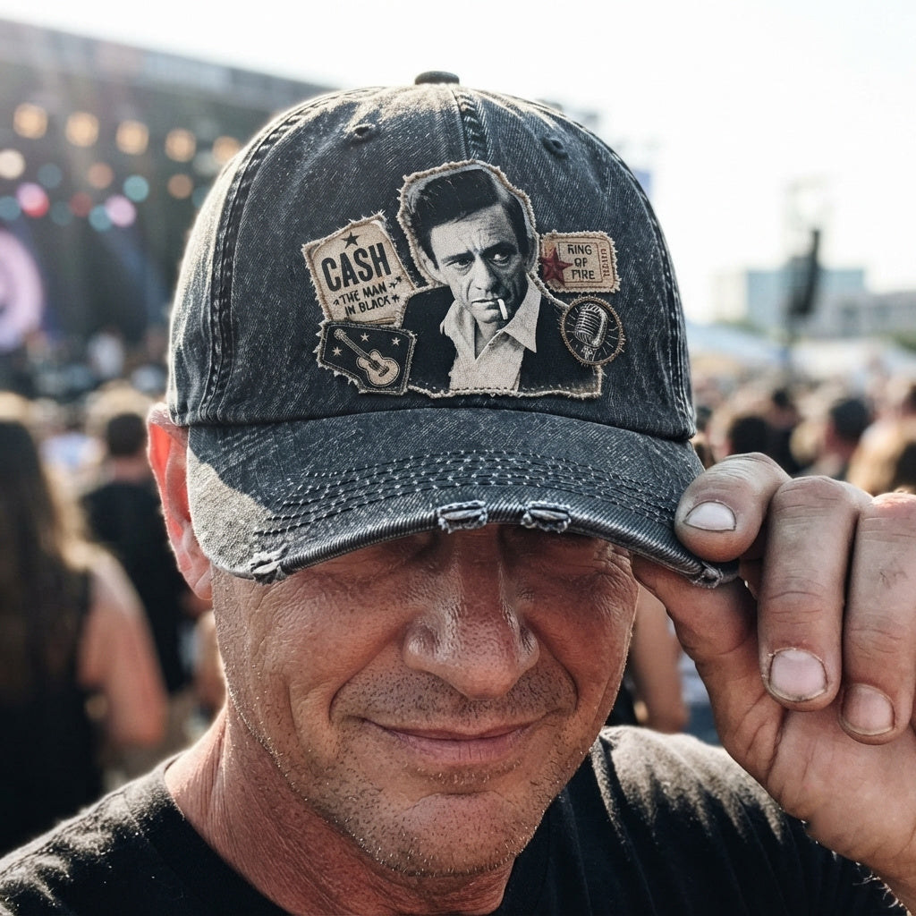 JCA Ring Of Fire Patch Denim Cap