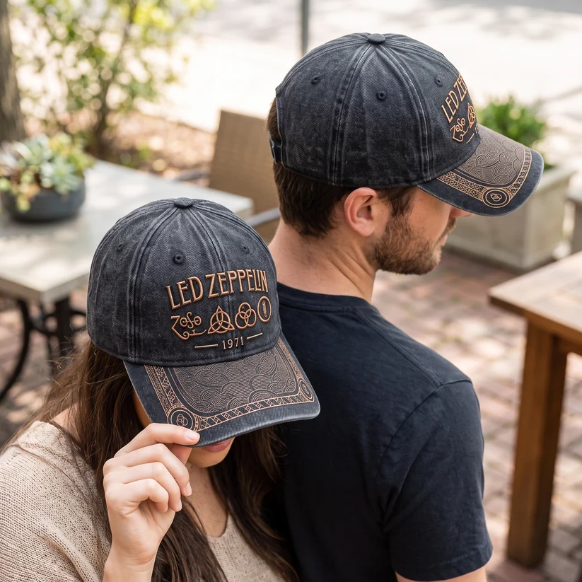 LZE Vintage 1971 Icons Distressed Denim Cap