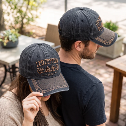 LZE Vintage 1971 Icons Distressed Denim Cap