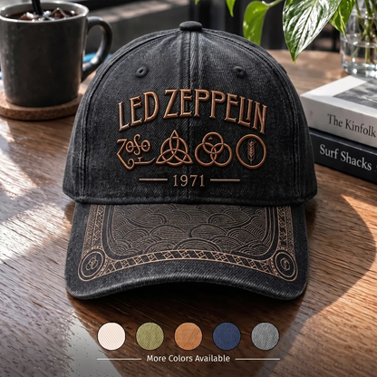 LZE Vintage 1971 Icons Distressed Denim Cap